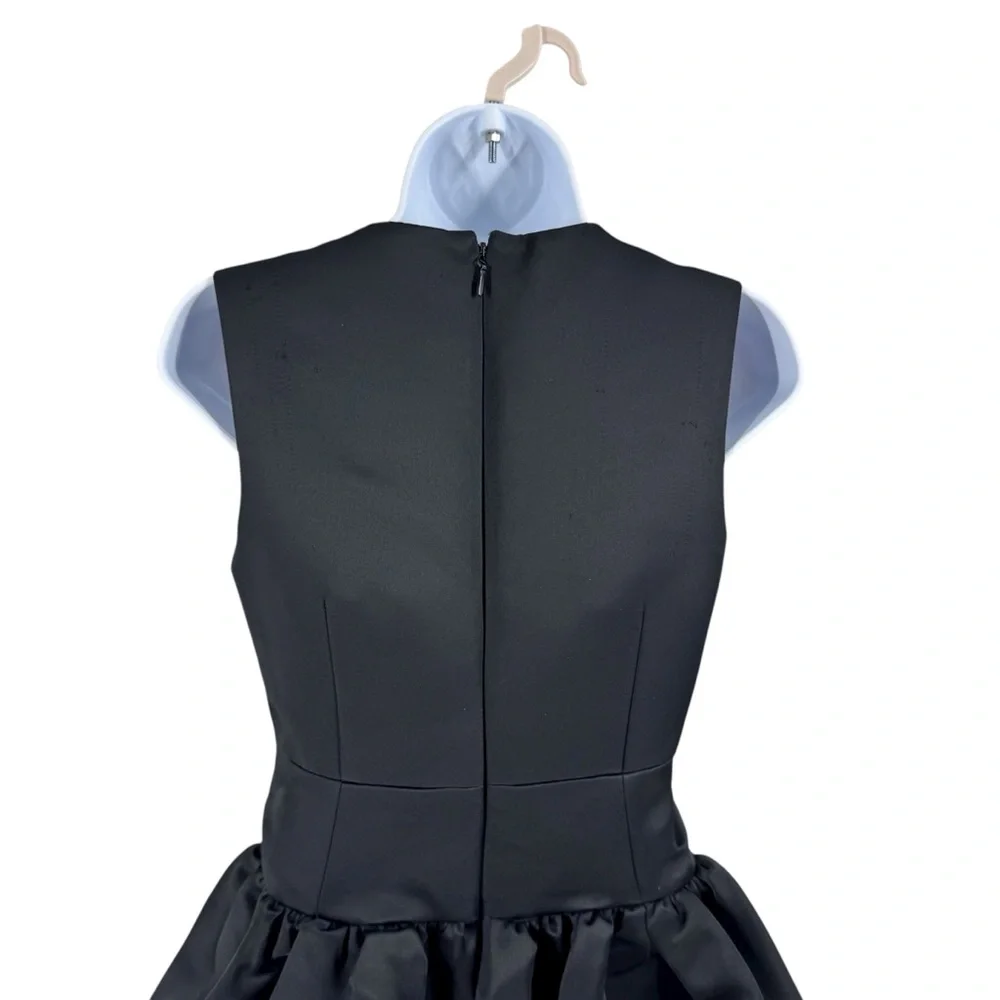 Tanya Taylor Black Noaki Embellished Sleeveless Drop Waist Mini Dress Size 0